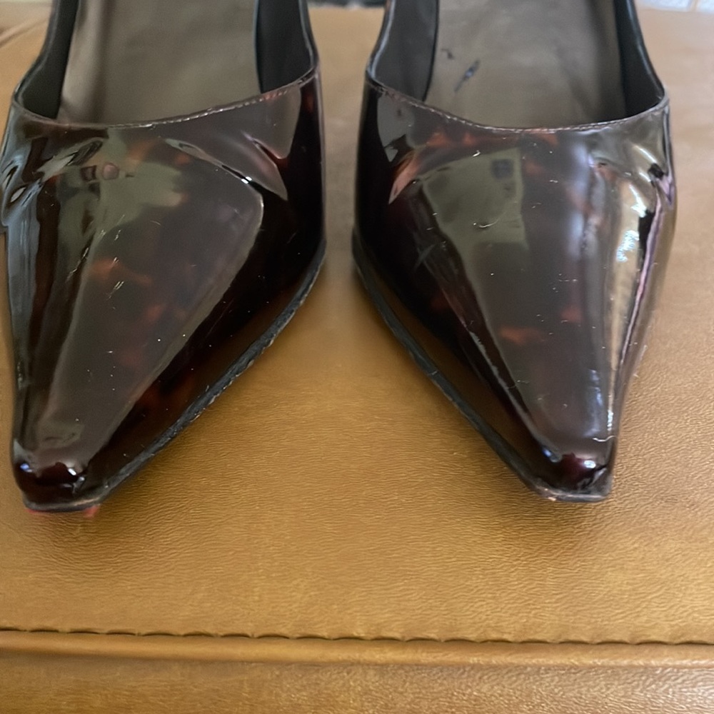 Stuart Weitzman Medium Width Patent Tortoishell P… - image 2